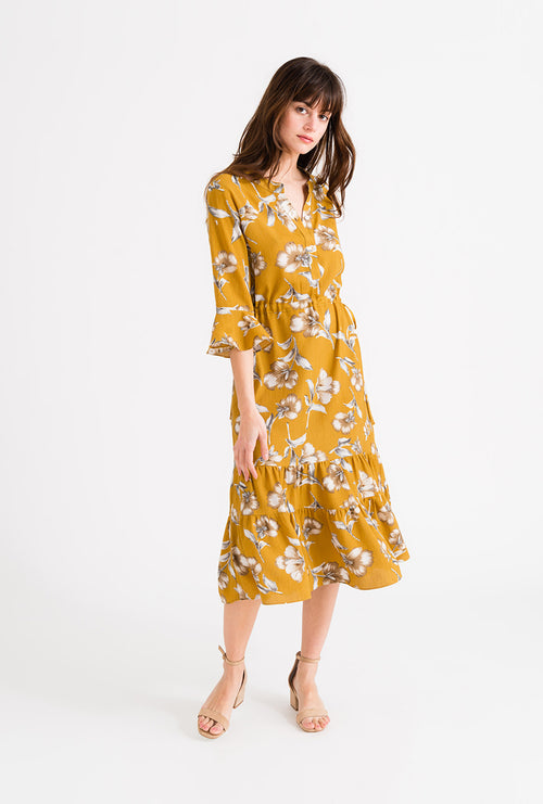 Celina Dress - Mustard-dresses-Petite Studio