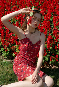 Petite Studio's Noelle Dress in Red Floral