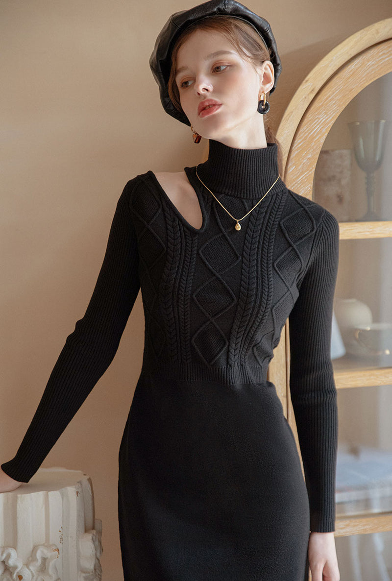 Petite Studio's Saffron Knit Dress in Black